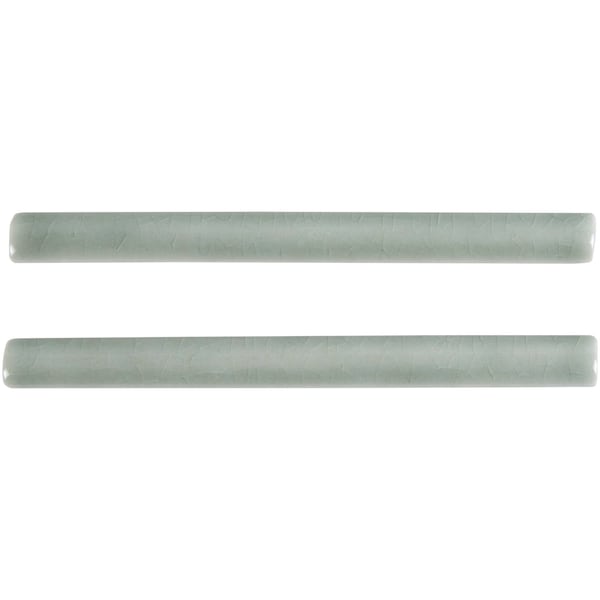 Morning Fog Quarter Round Molding 5/8 In. X 6 In. Glazed Ceramic Wall Tile, 20PK